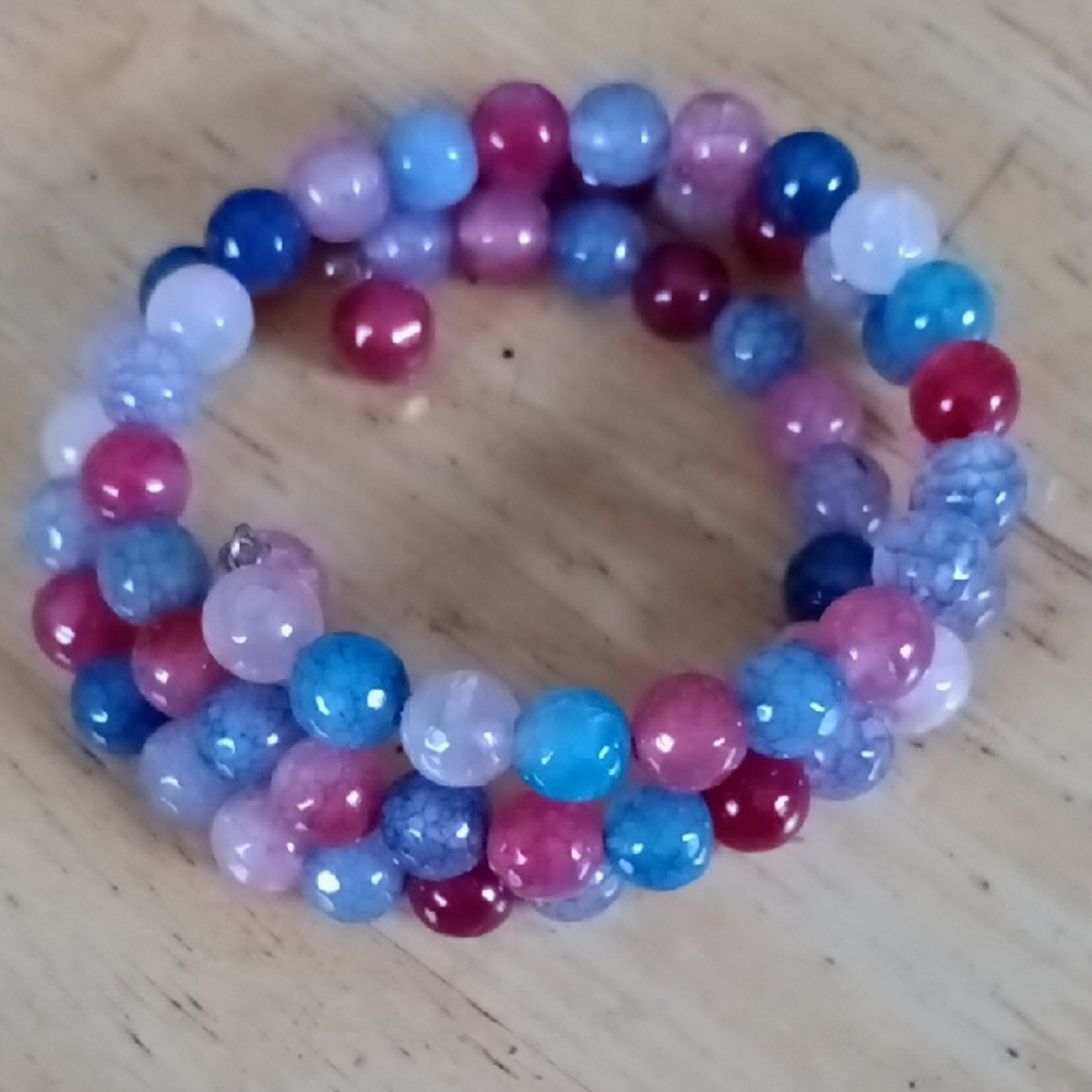 Elegant Multicolor Beaded Stacked Stretch Bracelet